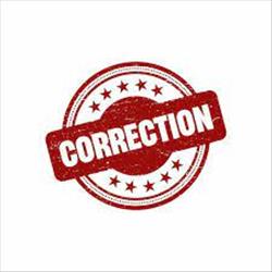 Fee for Correction