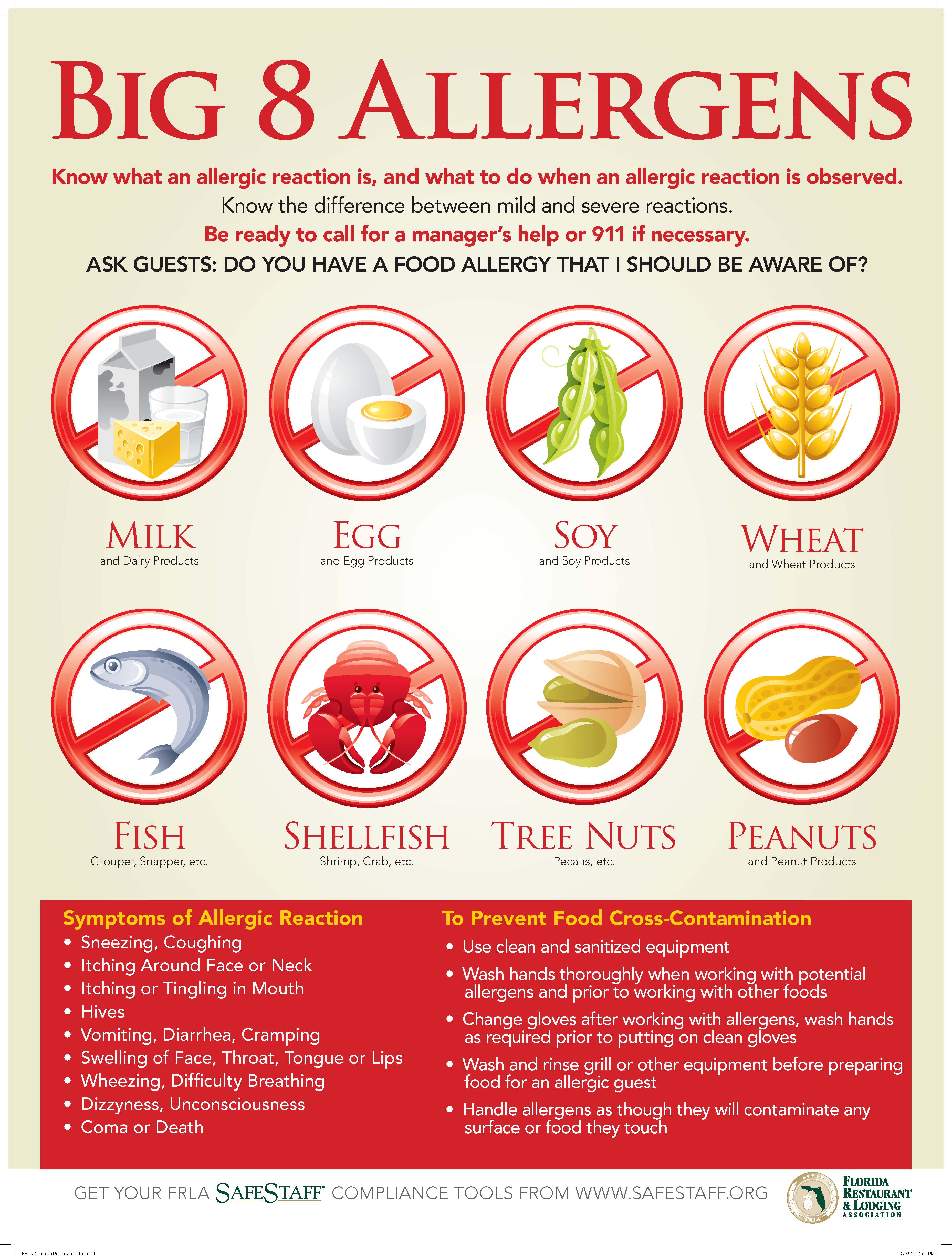 Postings, SafeStaff Allergen Awareness Poster